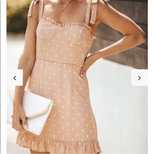 Olivaceous Blush Polka Dot‎ Dress size small